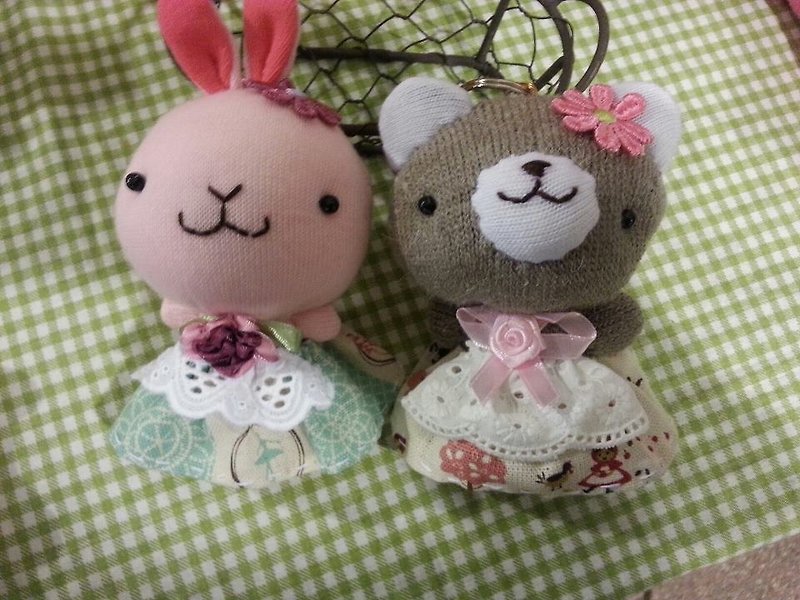Cute princess rabbit. princess bear doll key ring - Keychains - Other Materials 