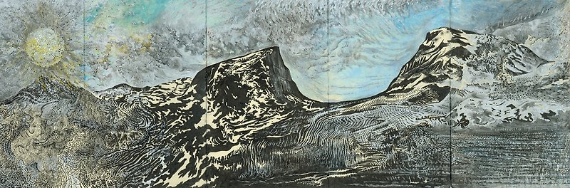 ✐Liuyingchieh Books✐ Lapporten Abisko 藝術微噴 Giclée 數位版畫 - 掛牆畫/海報 - 紙 藍色