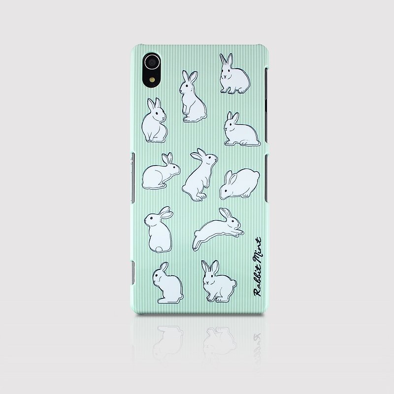 (Rabbit Mint) Mint Rabbit Phone Case - mint straight Rabbit Series - Sony Z2 (P00026) - Phone Cases - Plastic Green