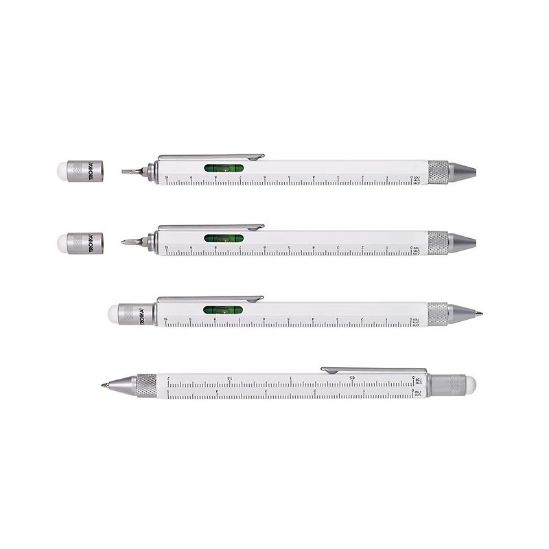 多機能ツールペン（白） - 油性・ゲルインクボールペン - 金属 ホワイト