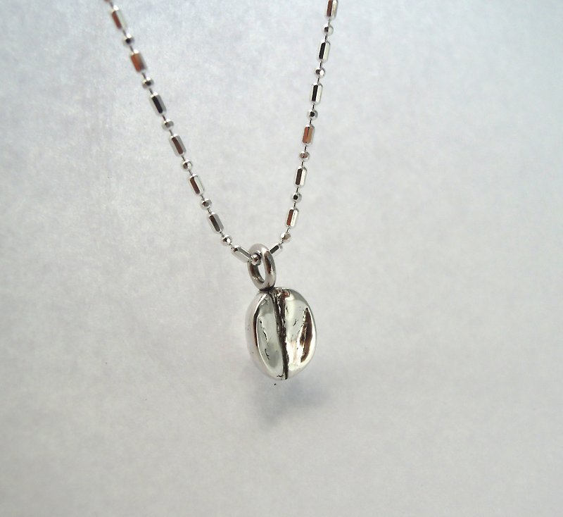 Coffee beans hand-made sterling silver necklace / clavicle chain / gift / anniversary / Valentine - สร้อยคอทรง Collar - โลหะ ขาว