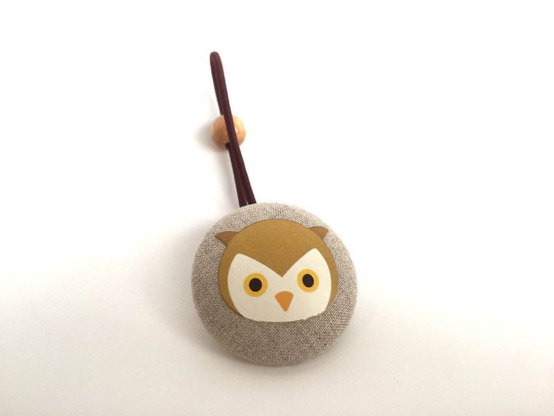 Feel withholding cloth bundle - Owl - Hair Accessories - Other Materials Brown
