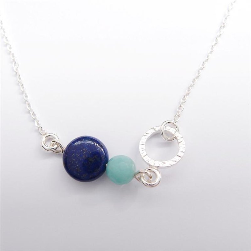 Round cubic silver necklaces - สร้อยคอ - โลหะ 