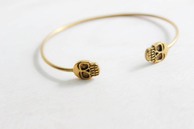 骷髏頭手環 - 手鍊/手環 - 其他材質 金色