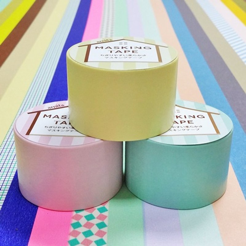 Japan amifa and plain paper tape 30mm 3 enrolled pink color [31393] - มาสกิ้งเทป - กระดาษ หลากหลายสี