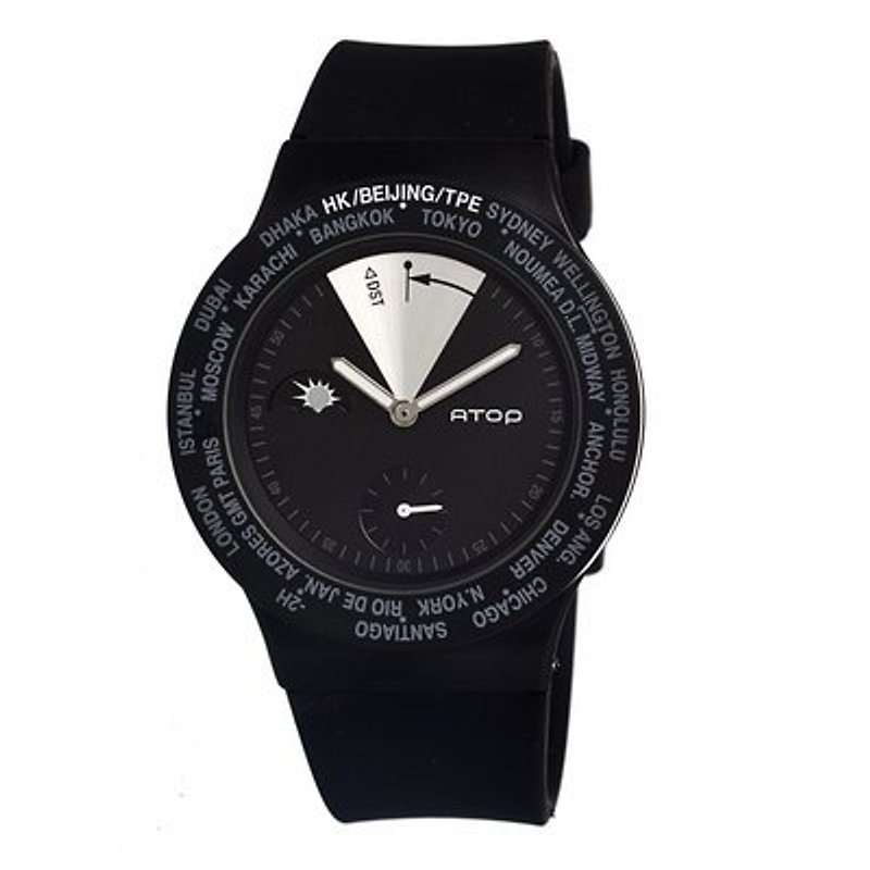 ATOP WATCH ( 世界時區腕錶-12時區 )- VWA-11 - 其他 - 玻璃 黑色