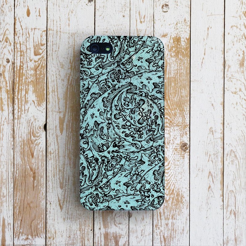 OneLittleForest - Original Mobile Case - iPhone 4, iPhone 5, iPhone 5c- stone rubbings - Phone Cases - Plastic Blue