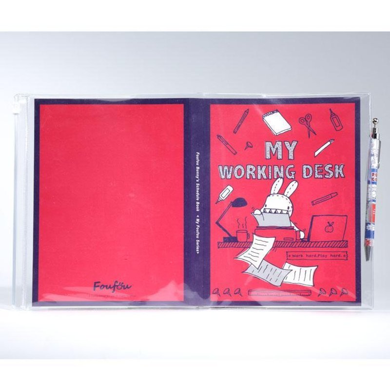 《Foufou》MY萬用手帳 - Working Desk - 筆記本/手帳 - 紙 紅色