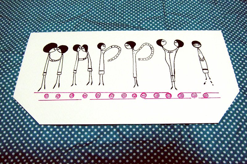 Daily Universal Card for Girls with Macrocephaly-HAPPY - การ์ด/โปสการ์ด - กระดาษ สีเหลือง
