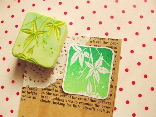 Apu Handmade Chapter Decoration Feng Yin Engraved Stamp Leaf