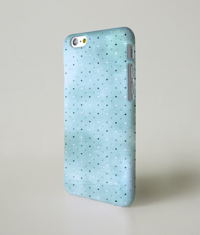 Blue polka dots 3D Full Wrap Phone Case, available for  iPhone 7, iPhone 7 Plus, iPhone 6s, iPhone 6s Plus, iPhone 5/5s, iPhone 5c, iPhone 4/4s, Samsung Galaxy S7, S7 Edge, S6 Edge Plus, S6, S6 Edge, S5 S4 S3  Samsung Galaxy Note 5, Note 4, Note 3,  Note 2 - Other - Plastic 