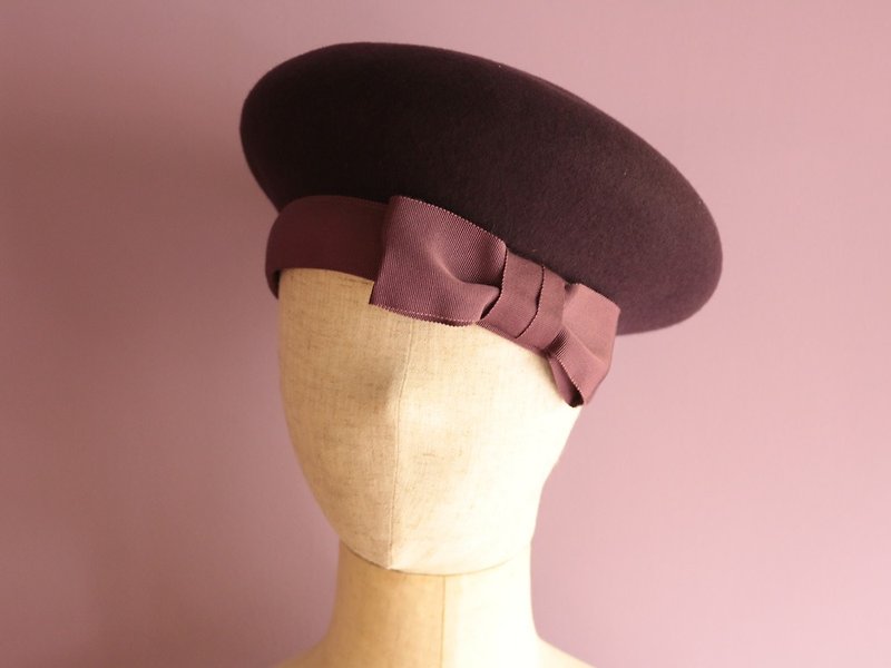 Two Color Beret "Elie" - Hats & Caps - Wool Gray