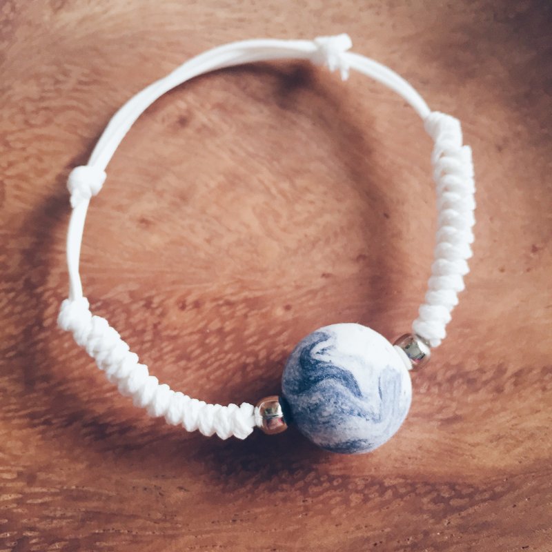 輕黏土手織手繩●Ink Style Bracelet● - 手鍊/手環 - 黏土 