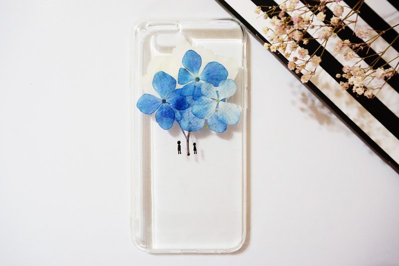 矽膠 手機殼/手機套 藍色 - [雨傘系列(淺藍)- Umbrella Collection]手機殼 iphone 5/5s/SE/6/6s/6 plus/6s plus/7/7plus/Samsung S4/S5/S6/S6Edge/S7/S7Edge/Note3/Note4/Note5