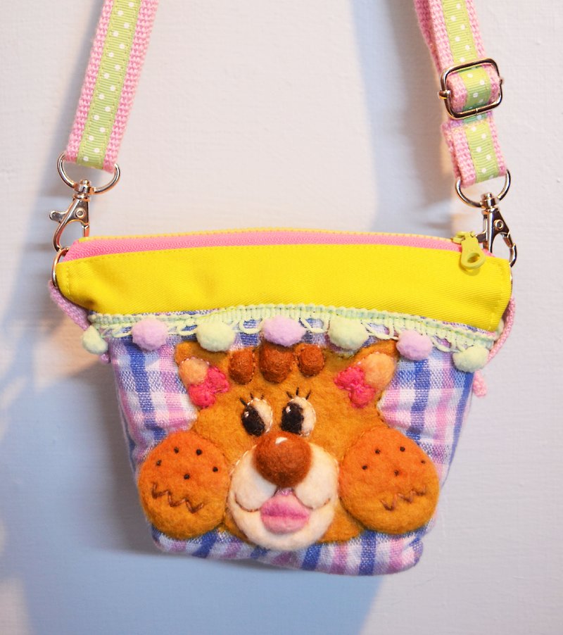 Miss Squirrel / small backpack - Messenger Bags & Sling Bags - Other Materials Pink