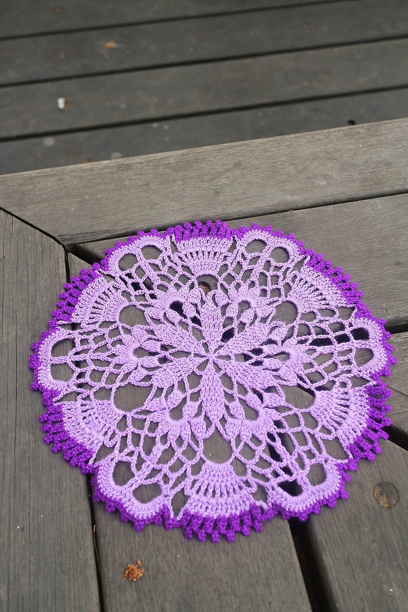 Hand made - rim color - lace pad - Place Mats & Dining Décor - Other Materials Purple