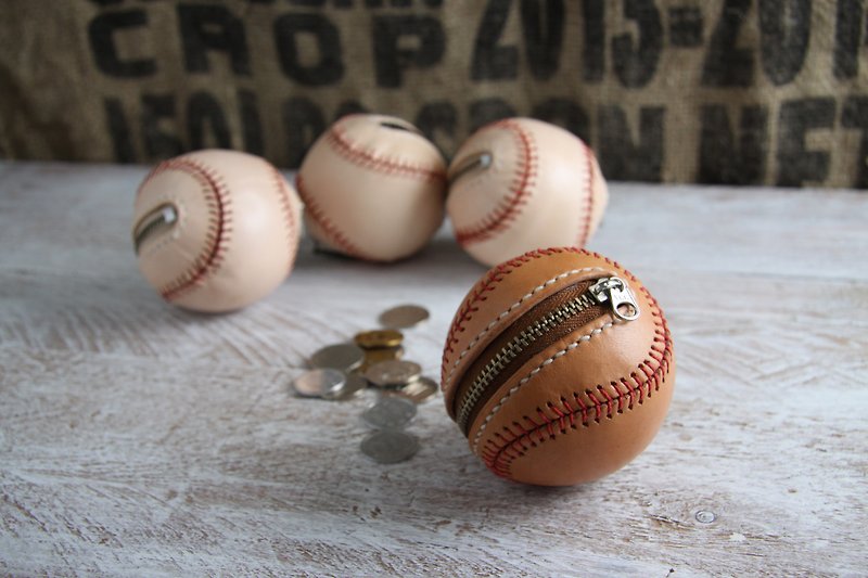 真皮 散紙包 - 棒球零錢包 / Baseball coin purse / 野球 小銭入れ