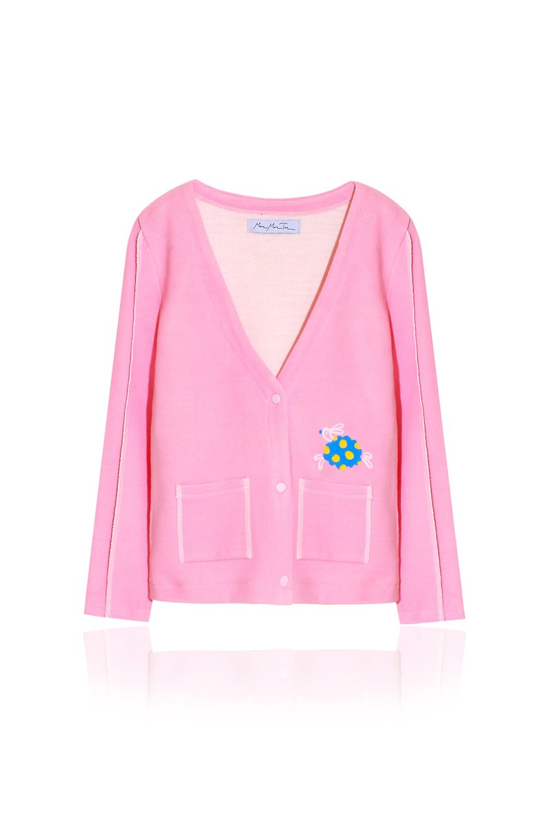 [Last] brave bleating a rabbit / pink and tender cardigan - Women's Casual & Functional Jackets - Other Materials Pink