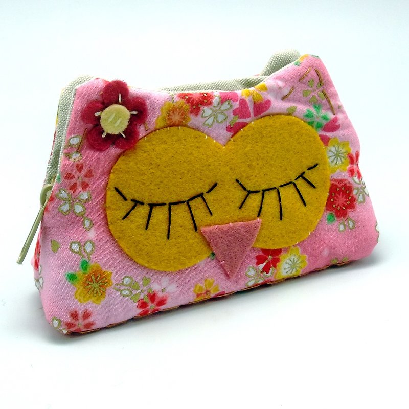 Zipper pouch / coin purse (padded) (ZS-136) - Coin Purses - Cotton & Hemp Pink