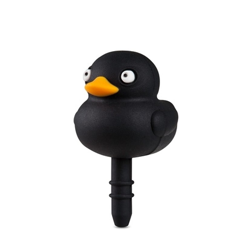 Black Duck Duck Ear Cap dust plug headphones - Phone Stands & Dust Plugs - Silicone Black