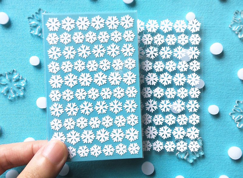 Snowflake Stickers - สติกเกอร์ - วัสดุกันนำ้ ขาว