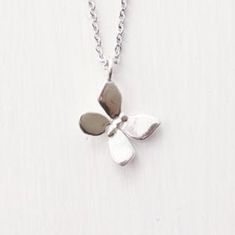 Butterfly dream handmade sterling silver necklace - Necklaces - Sterling Silver Silver