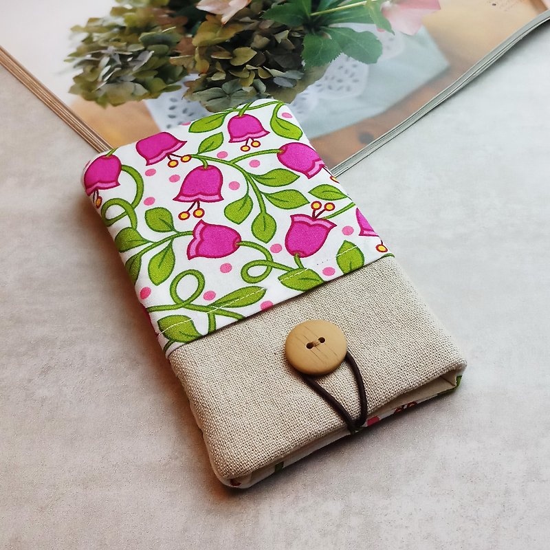 Customized phone bag, mobile phone bag, mobile phone protective cloth cover such as iPhone Huaer (P-66) - Phone Cases - Cotton & Hemp Pink