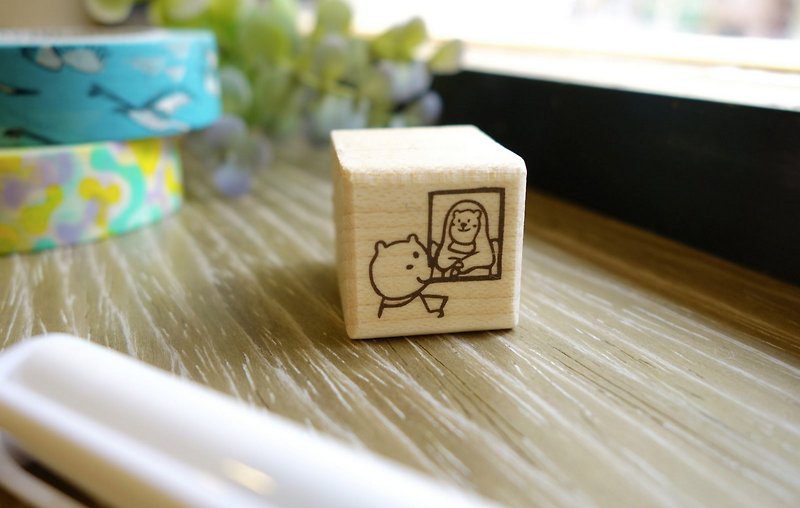 Dimeng Qi - find Winnie seal life [exhibition] - Stamps & Stamp Pads - Wood Khaki