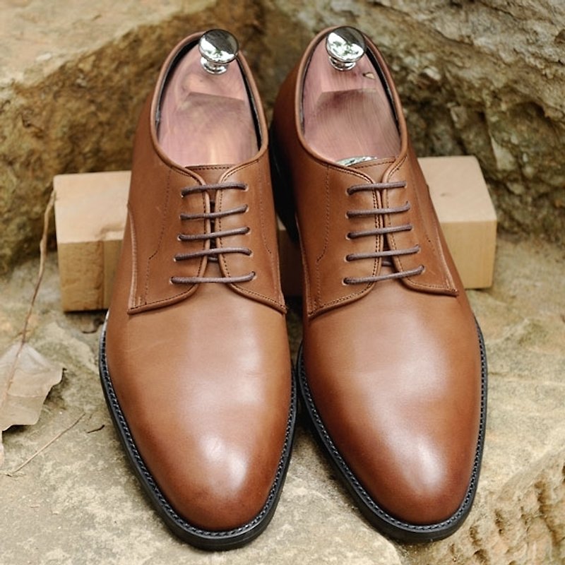 Fruit yield BASIC basic brown derby shoe - รองเท้าลำลองผู้ชาย - หนังแท้ สีนำ้ตาล