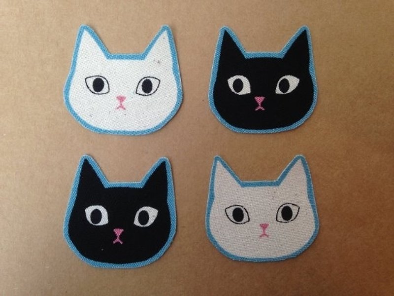 :: :: Sticker Book collection of black and white cat cloth sticker ‧ bulk │abbiesee gift shop - Stickers - Other Materials 