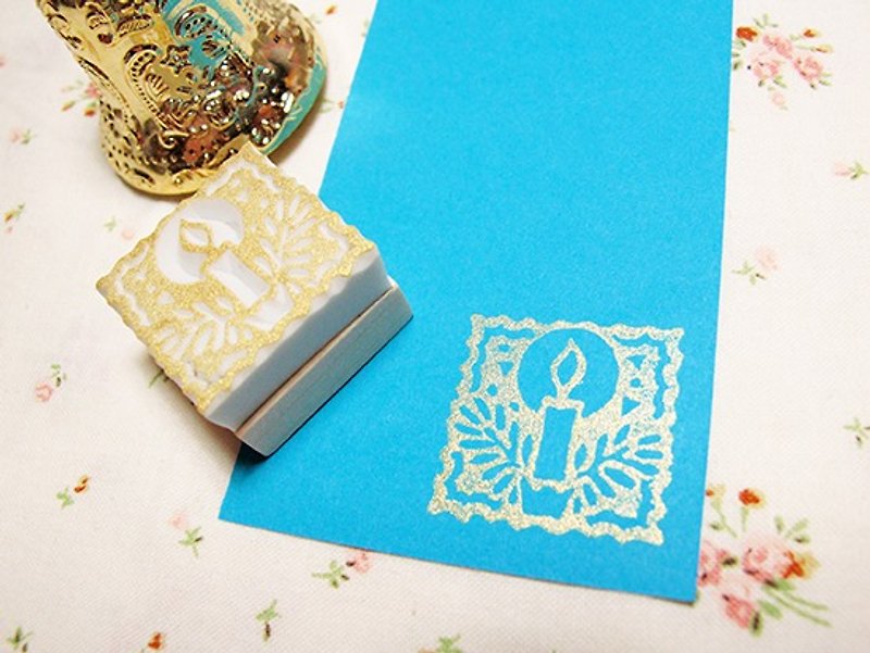 Apu Handmade Seal Blessing Candlelight Stamp for Christmas - ตราปั๊ม/สแตมป์/หมึก - ยาง 