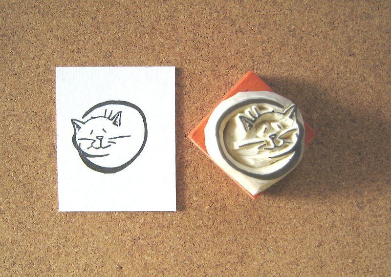 Zen Cat - การ์ด/โปสการ์ด - ไม้ 