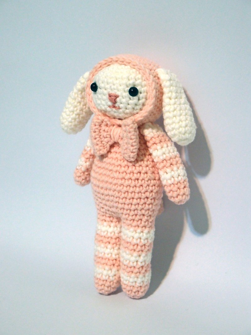 Aprilnana_crochet long ear pink dog - Stuffed Dolls & Figurines - Other Materials Pink