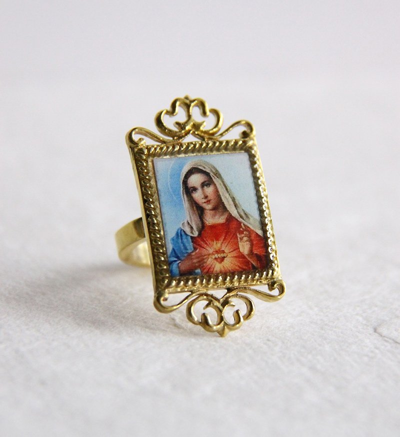 Mary Ring / Antique Style Jewelry / Adjustable Ring / Girl Woman Accessories - General Rings - Other Metals Gold