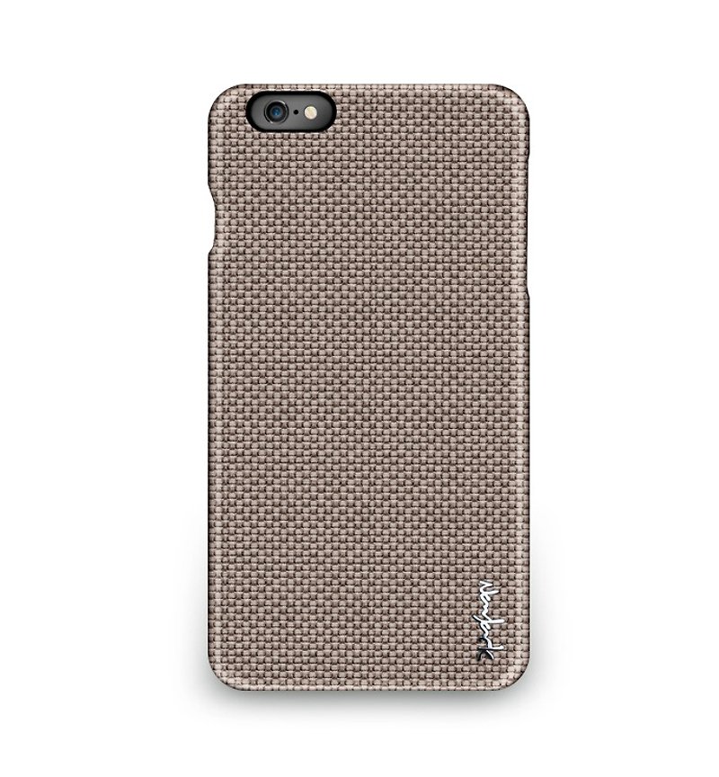 iPhone 6 Plus -The Weave Series weave pattern protection Rear - Cocoa Brown - เคส/ซองมือถือ - วัสดุอื่นๆ สีนำ้ตาล