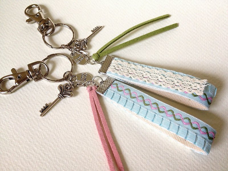 hm2. Another on blue! Keychain - Charms - Cotton & Hemp Blue