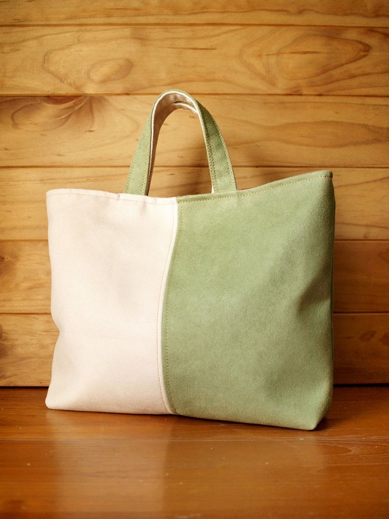 1pinfun ♡ two-color handbag white green * - Handbags & Totes - Other Materials Green