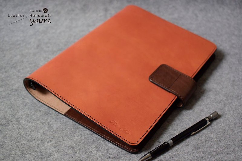Leather loose-leaf notebook/invisible magnetic buckle A7 A6 A5 B5 A4 Size//2023 handbook/notebook - สมุดบันทึก/สมุดปฏิทิน - หนังแท้ หลากหลายสี