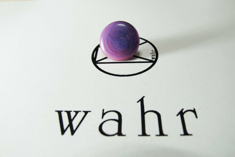 【Wahr】藍色菌絲耳環 - Earrings & Clip-ons - Other Materials Purple