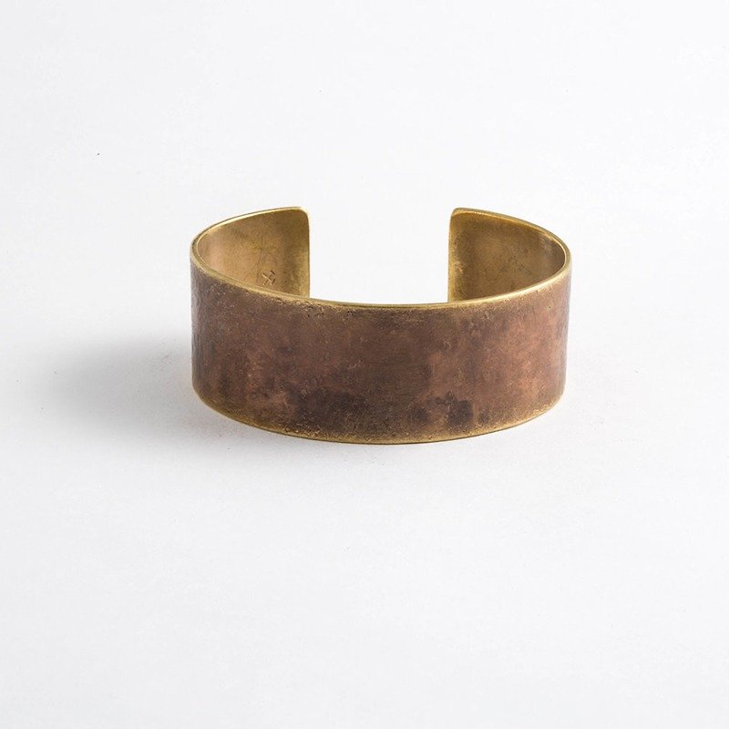 US staff person brand Studebaker Metal - hand-forged Bronze Broad Cuff Bracelet - Bracelets - Other Metals Yellow