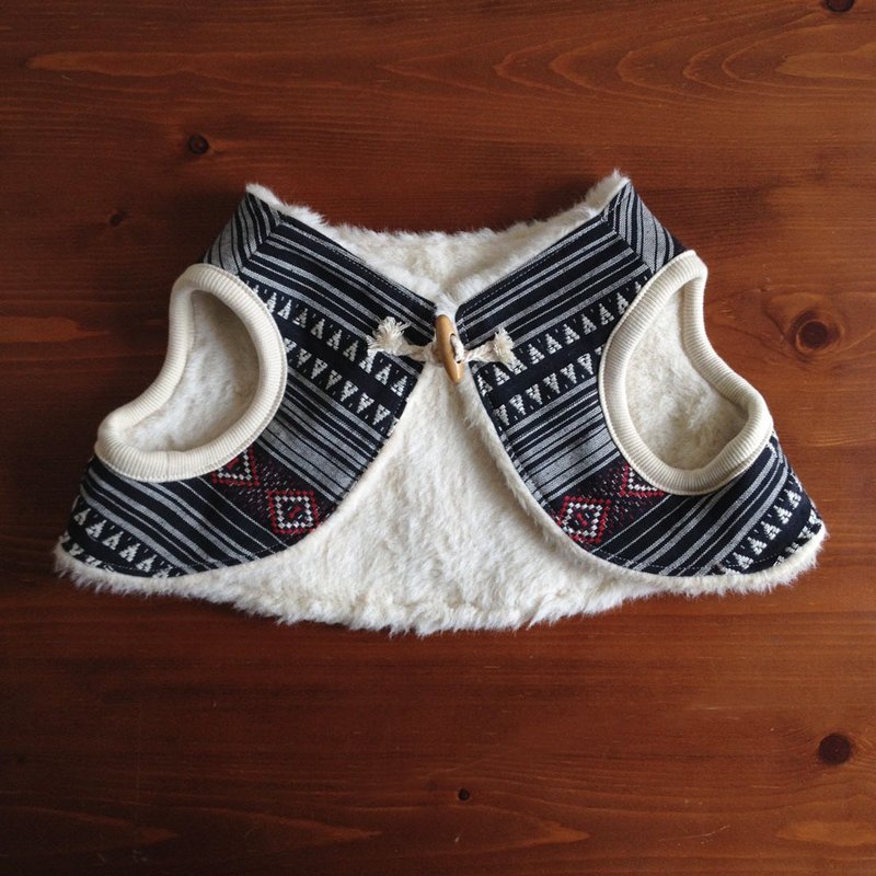 *to dog*Nordic Aboriginal wind wool vest (black character) L No. - ชุดสัตว์เลี้ยง - วัสดุอื่นๆ สีดำ