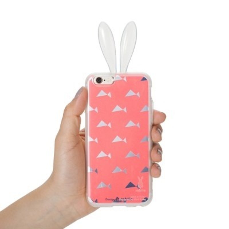 韓國rabito兔耳造型手機殼 BlingBlingiPhone 6_inlayer set3  (透明殼+替換底片) - 手機殼/手機套 - 塑膠 