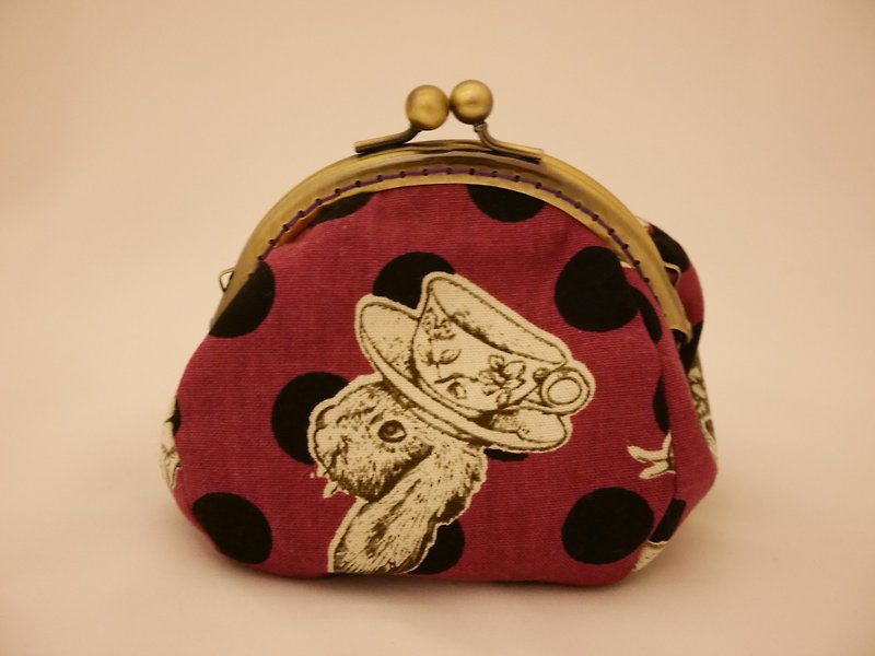 Alice in the rabbit mouth gold purse - กระเป๋าใส่เหรียญ - วัสดุอื่นๆ สีม่วง