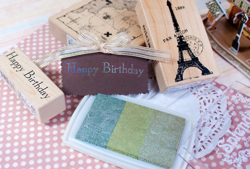 Pearlescent ink pad-pearlescent green SD-E - Stamps & Stamp Pads - Other Materials 