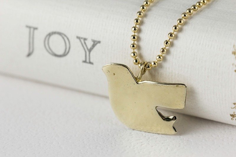 QLAM Handmade Sterling Silver Necklace-Joy Fat Pigeon-Gospel Jewelry-Wings Pigeon Peace Bird - Necklaces - Other Metals Gray