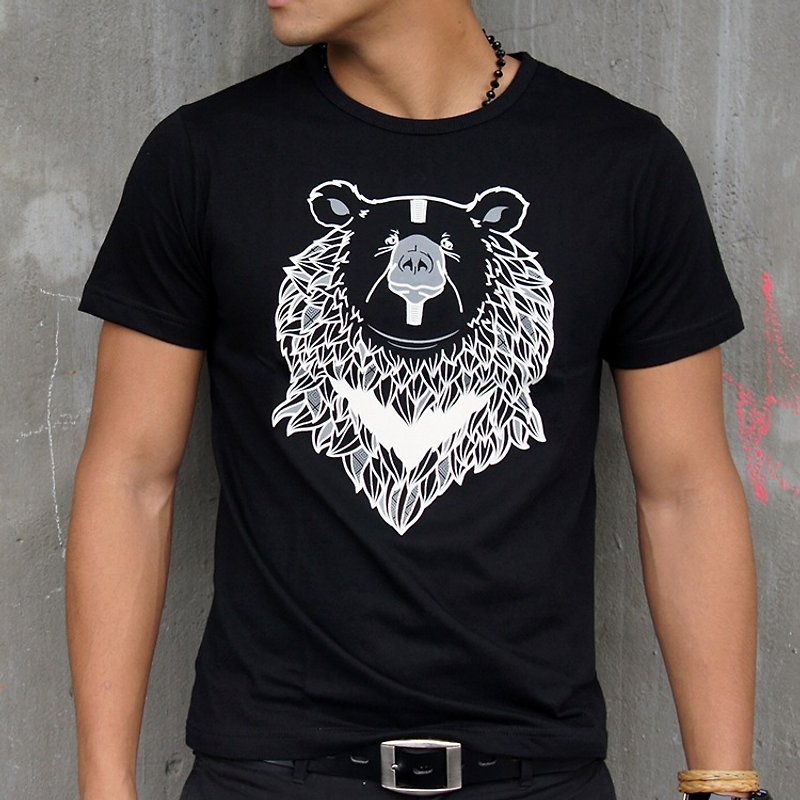 [Series] native forest department Legend - black bear male version of T - Unisex Hoodies & T-Shirts - Cotton & Hemp Brown