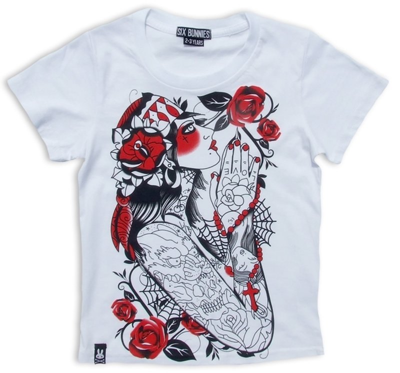 少女的祈禱 T恤 - Praying Girl T-Shirts #SIX BUNNIES - 其他 - 棉．麻 白色