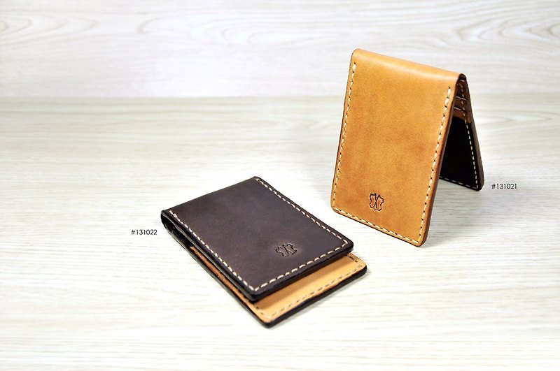 MICO Hand-stitched Leather Credit Card Holder / Wallet - กระเป๋าสตางค์ - หนังแท้ 