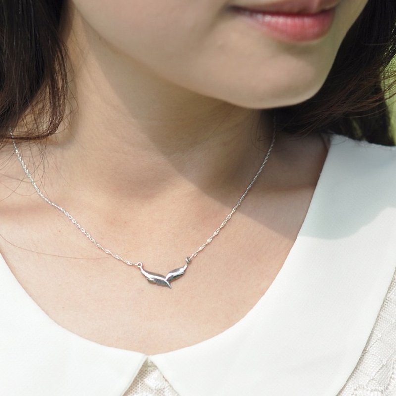 【Biyi】925 Silver pendant chain - สร้อยคอ - เงิน สีเงิน