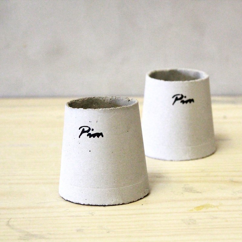 [Flora and fauna] handmade cement pots. Wu, [excluding plant] - Plants - Cement Gray